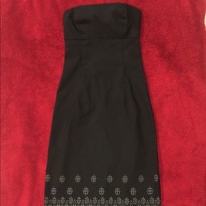 Guess Strapless Fitted Midi dress Juniors 5 XS